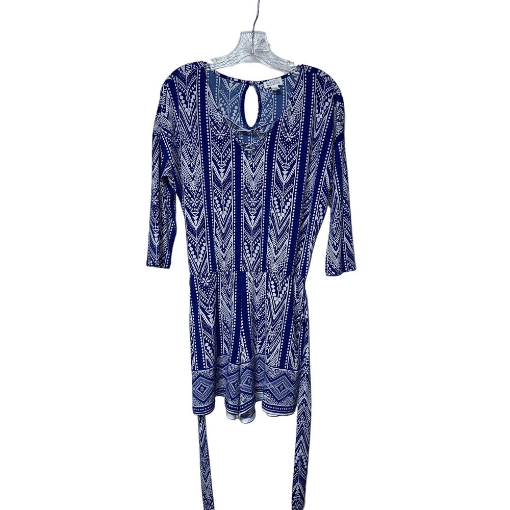 Market &‎ Spruce Blue/White Batik Print Romper Size S